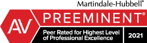 Logo: Preeminent AV: Peer Rated for Highest Level of Professional Excellence